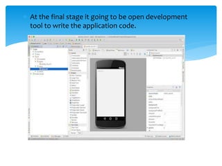  At the final stage it going to be open development
tool to write the application code.
 