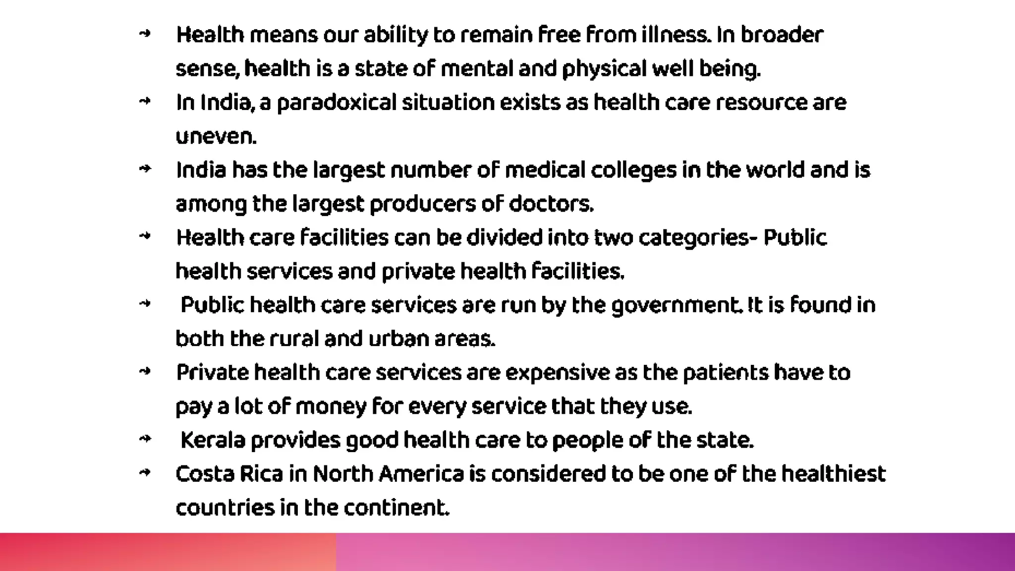 Role of government in Health class 7 | PPTX