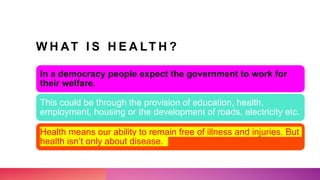 Role of government in Health class 7 | PPTX