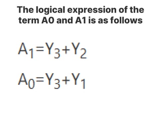 The logical expression of the
term A0 and A1 is as follows
 