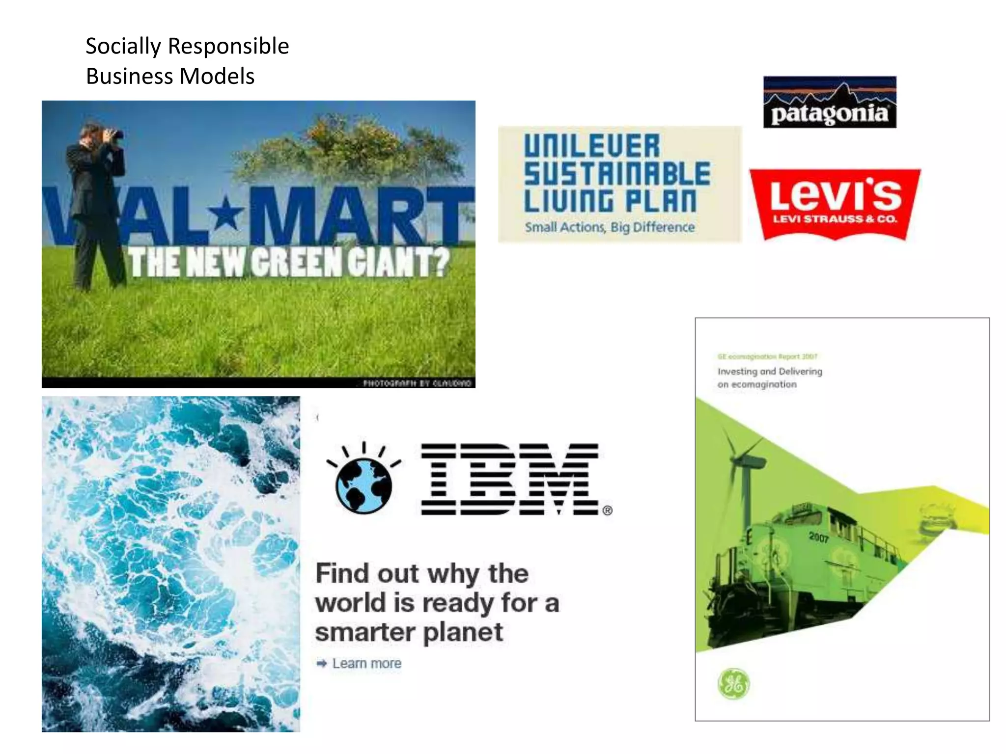 Socially Responsible
Business Models
 