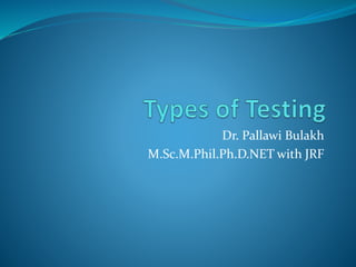 Dr. Pallawi Bulakh
M.Sc.M.Phil.Ph.D.NET with JRF
 