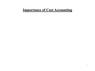 19
Importance of Cost Accounting
 
