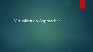 Virtualization Approaches
 