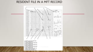RESIDENT FILE IN A MFT RECORD
 