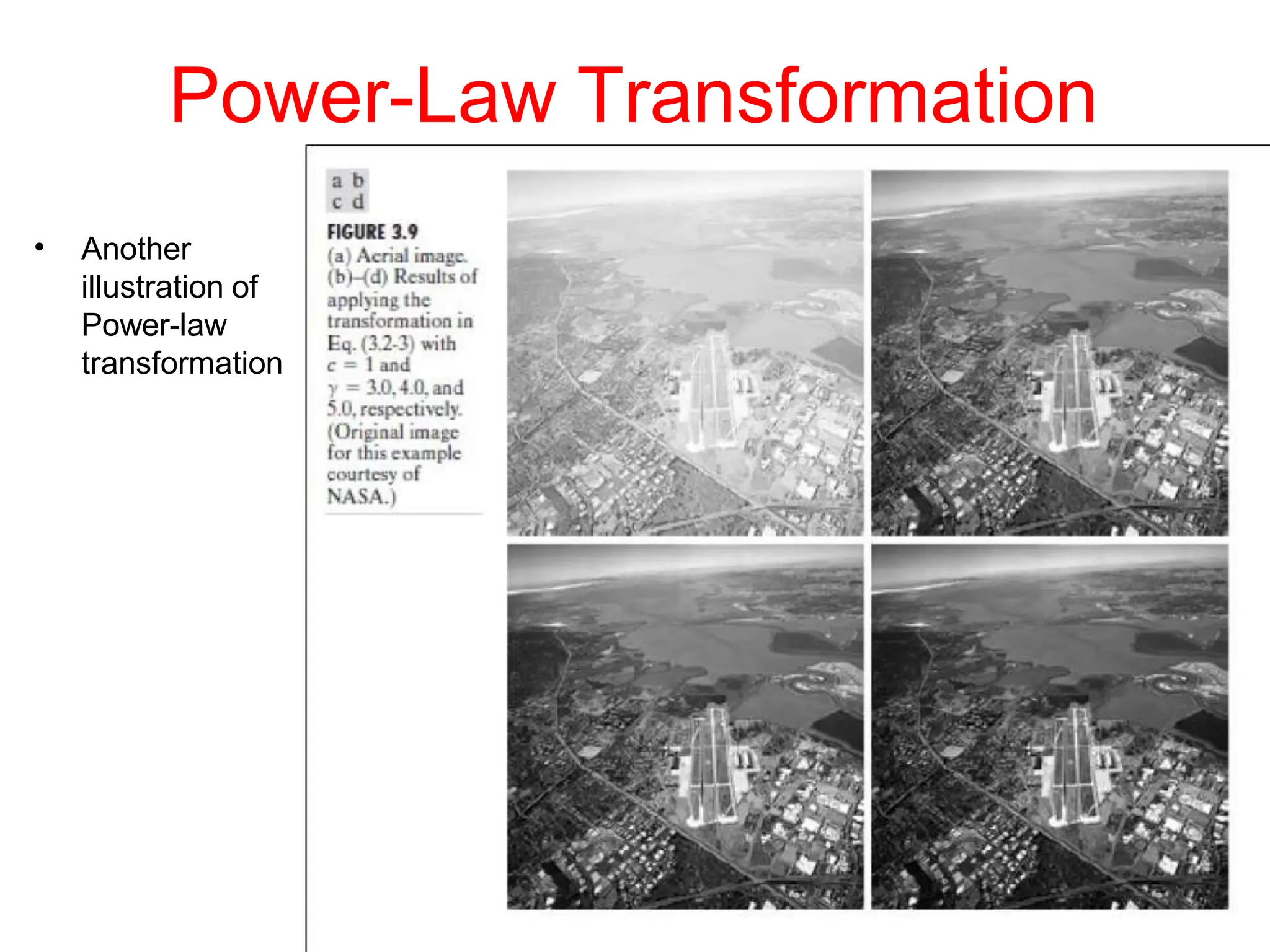 Power-Law Transformation
• Another
illustration of
Power-law
transformation
 