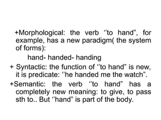 To Hand unit 2.ppt english word structure and formation | PPT