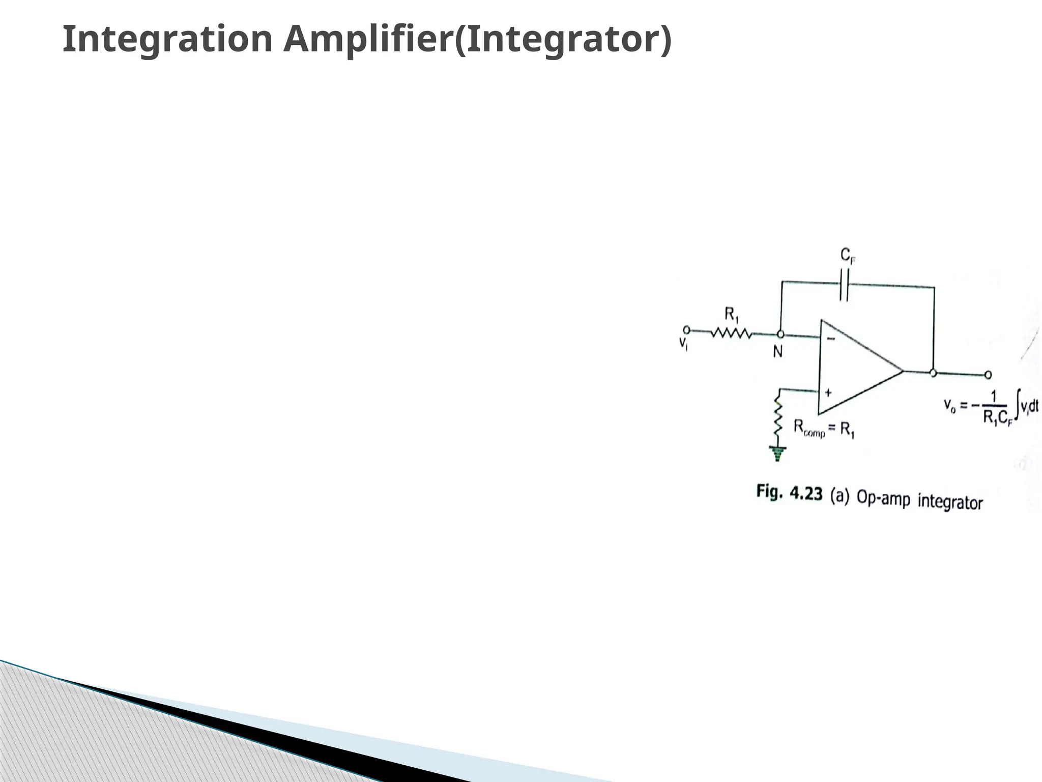 Integration Amplifier(Integrator)
 