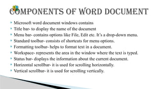 Computer Application in Business Word & Excel | PPTX