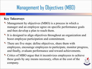 Planning and Concept objectives. Management by Objectives | PPTX