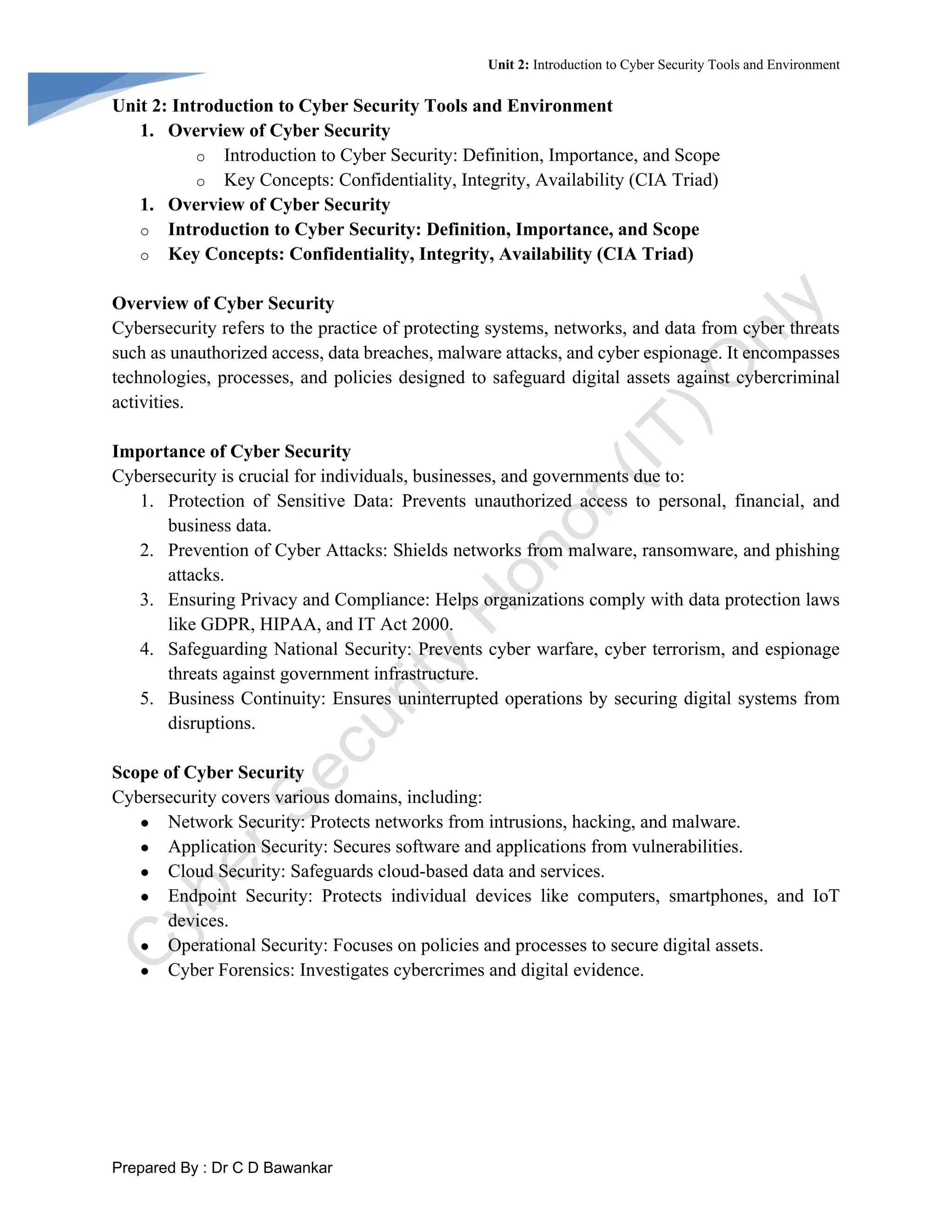 Unit 2.1 Introduction to Cyber Security Tools and Environment.pdf