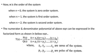 Zero Order Systems Examples Linear control systems unit 2 power point presentation | PPTX
