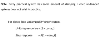 Undamped Control System Equ Linear control systems unit 2 power point presentation | PPTX