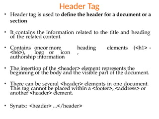 Basic Information Header Unit2.pptxSince this is a manual entry for . | PPTX
