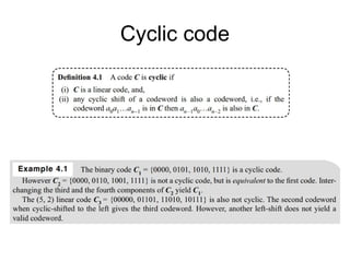 Cyclic code
 