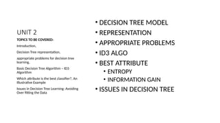UNIT 2 The Decision Tree & Tree Construction.pptx