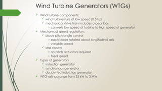 UNIT 2 types of Generators in wind turbine | PPTX