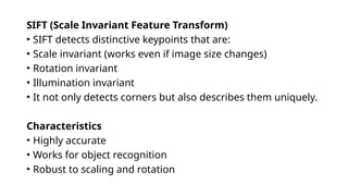 Sift Image Processing Example Image Preprocessing, Enhancement and Smootheninng of Image Processing | PPTX