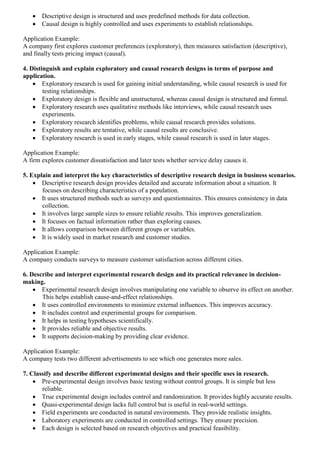 Tentative Design Example Comprehensive Guide to Research Design and Measurement in Business ...