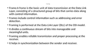 Comprehensive Overview of Data Link Layer Protocols and Error Control ...