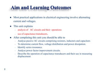 UnitAC_Circuits, R, L, AC Circuits for Basic Eelctrical Engineering | PDF