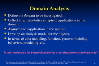 Domain Analysis Methods Unit2-analysis model from software engineering | PPT