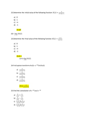 Unit 2 analysis of continuous time signals-mcq questions | DOCX