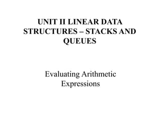 Unit 2 application of stack | PPTX