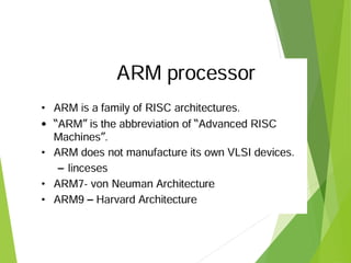 Comprehensive Overview of ARM Microcontrollers Architecture and ...