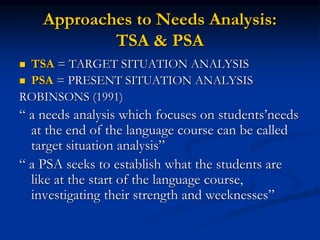 Tsa Analys Example Assessing Needs | PPT