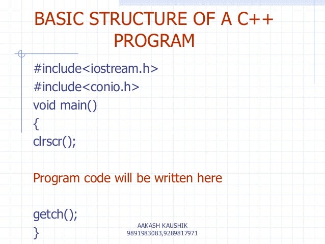 Basic Structure Of C Program Diagram
