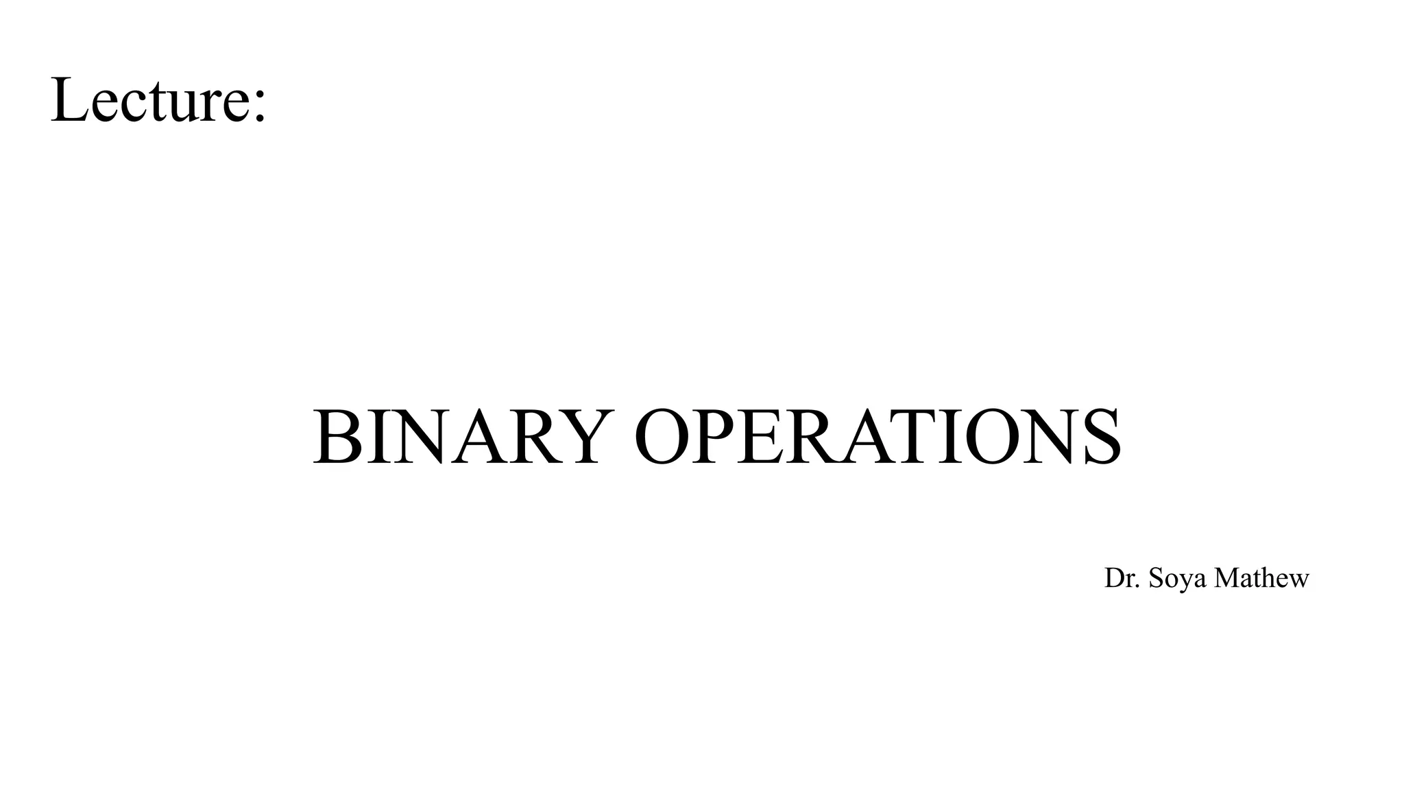 Binary operations pptx