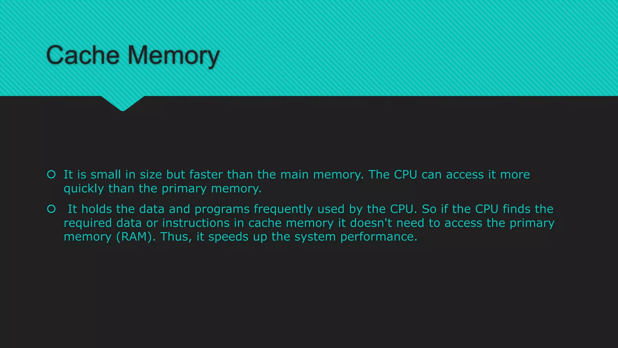 CACHE MEMORY | PPT