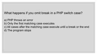 Comprehensive Guide to PHP Control Structures and Functions in Web ...