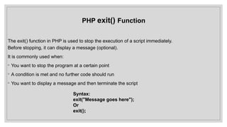 Comprehensive Guide to PHP Control Structures and Functions in Web ...