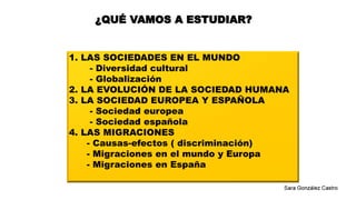 ¿QUÉ VAMOS A ESTUDIAR?
 