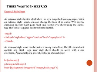 Css Externallink Example Unit 2-CSS & Bootstrap.ppt