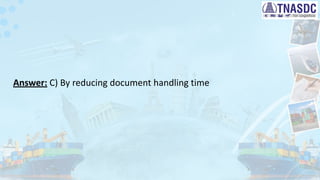 Answer: C) By reducing document handling time
 
