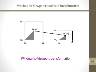 Window-To-ViewportCoordinateTransformation
48
Window-to-Viewport transformation
 