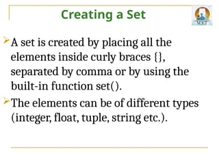 unit2- frozen - set in python programming | PPTX