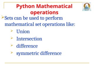 unit2- frozen - set in python programming | PPTX