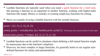 Unit 2 - Functions in python - Prof Jishnu M S | PPTX