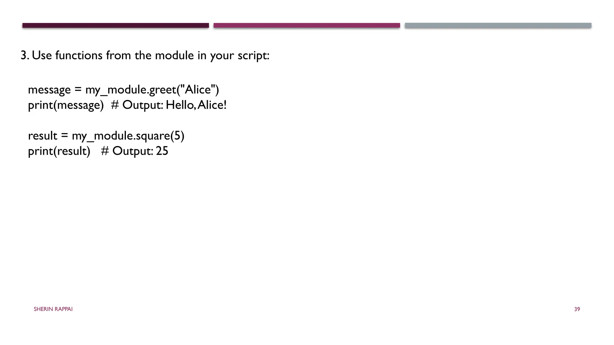 Functions in python, types of functions in python | PPT