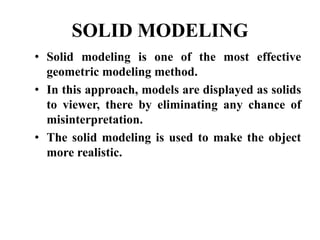 Solid Modeling Science UNIT 2-Geometric Modeling.pptx
