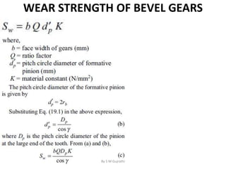 WEAR STRENGTH OF BEVEL GEARS
By S M Gujrathi
 