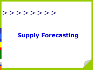 > > > > > > > >
Supply Forecasting
 
