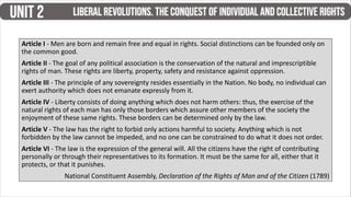 Collective Rights Sources UNIT 2 - Liberal Revolutions. The Conquest of Individual and Collective ...