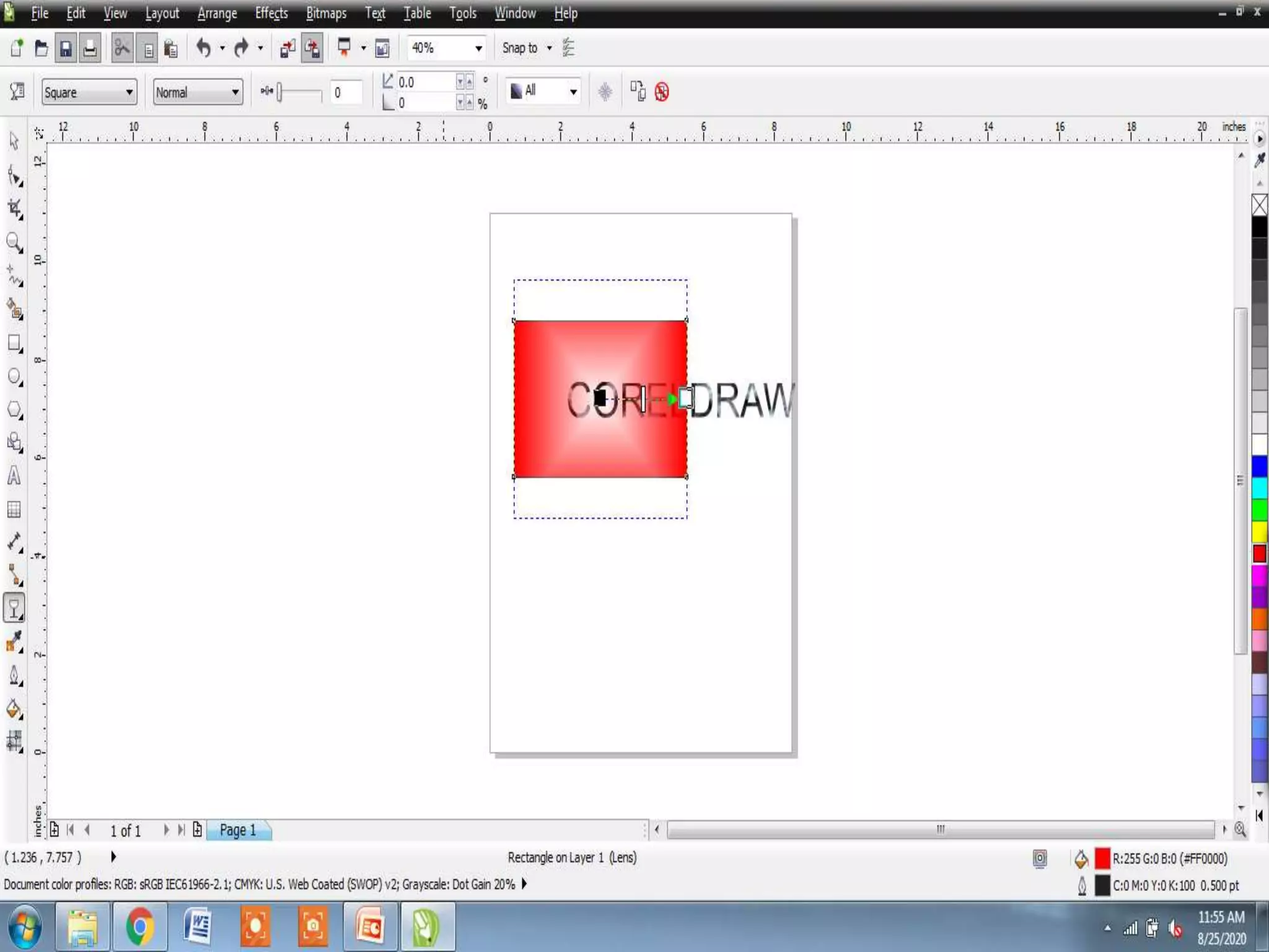 Drawing and Selecting Through Line