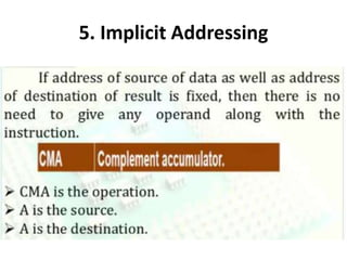 5. Implicit Addressing
 