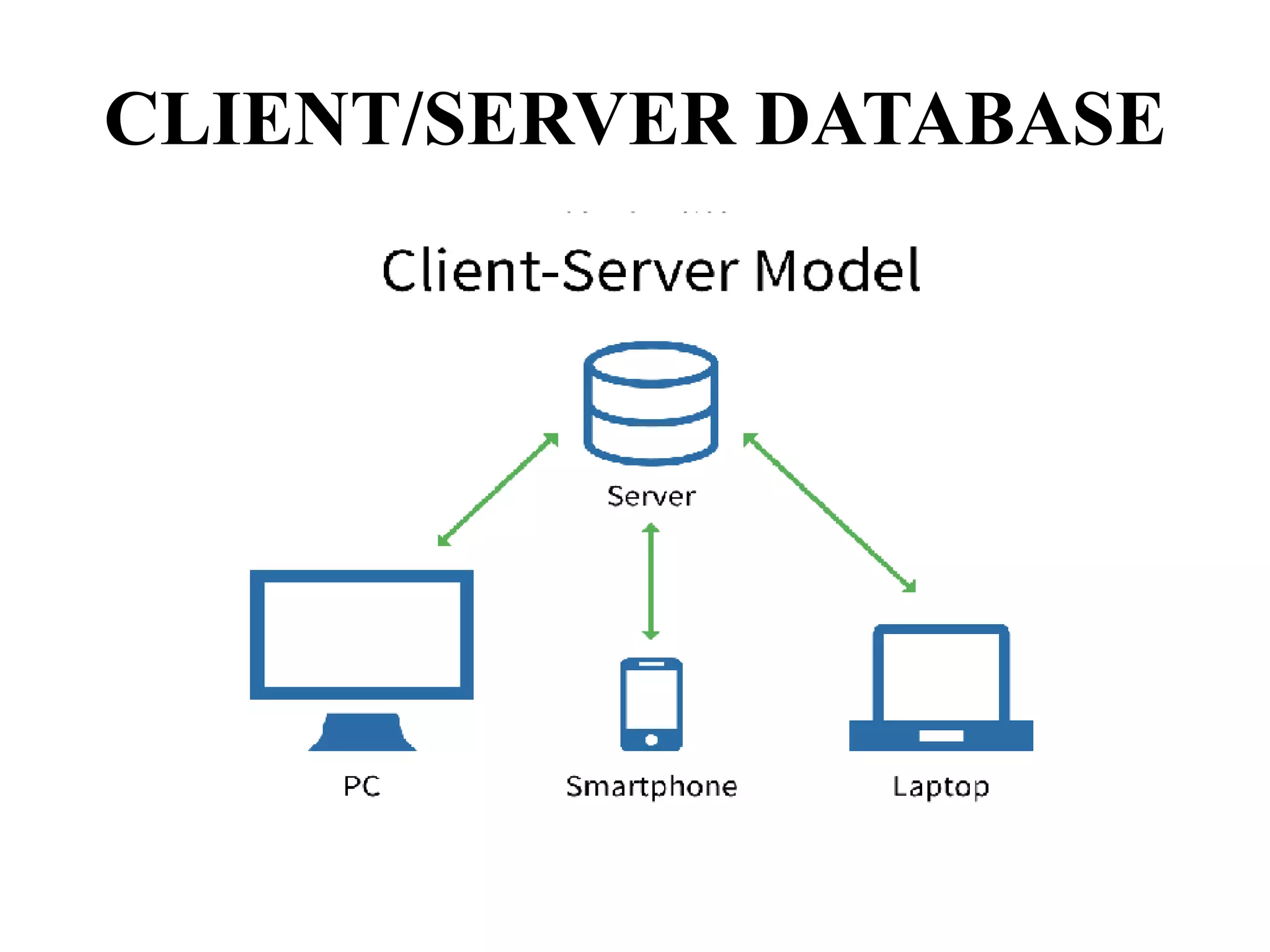 CLIENT/SERVER DATABASE
 